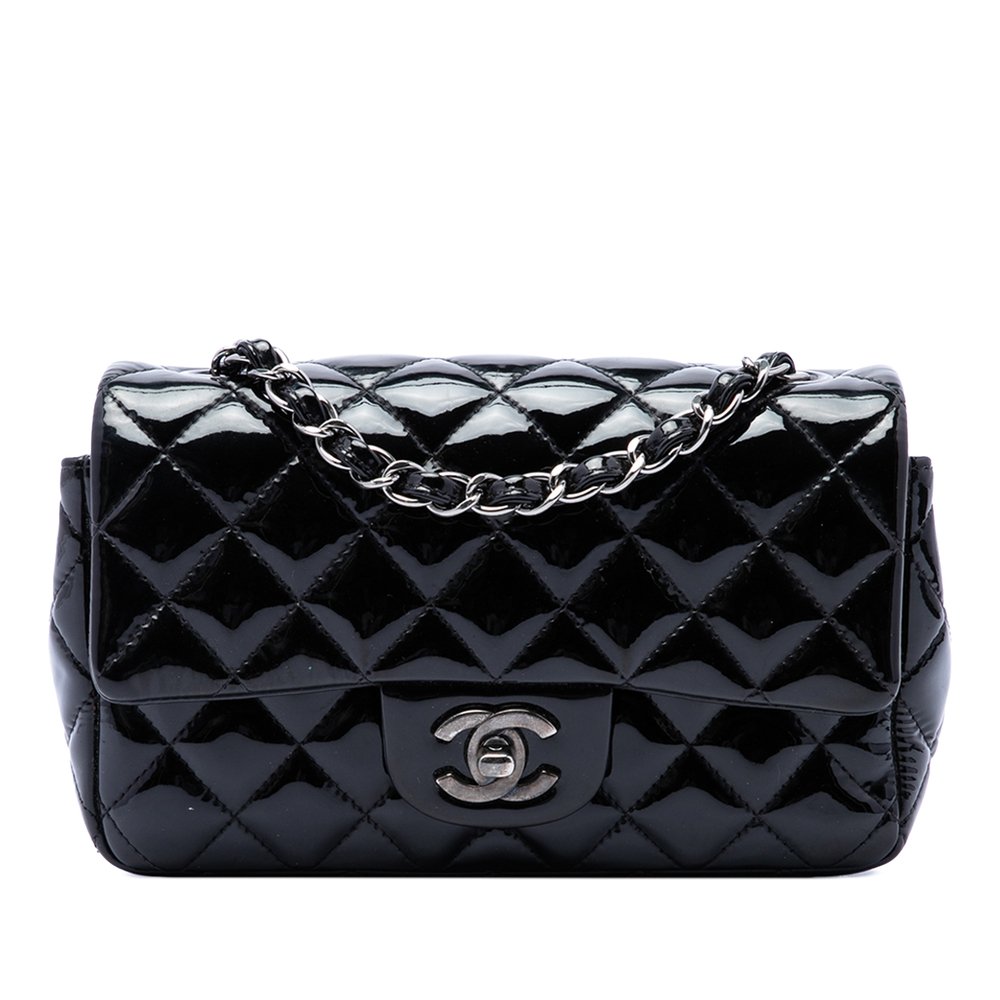 Pre-Loved Chanel Mini Rectangular Classic Patent Single Flap